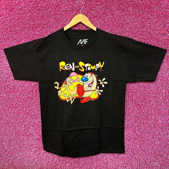Ren and Stimpy Butt Buddy Animated Series Nickelodeon Tee L - Picture 1 of 4